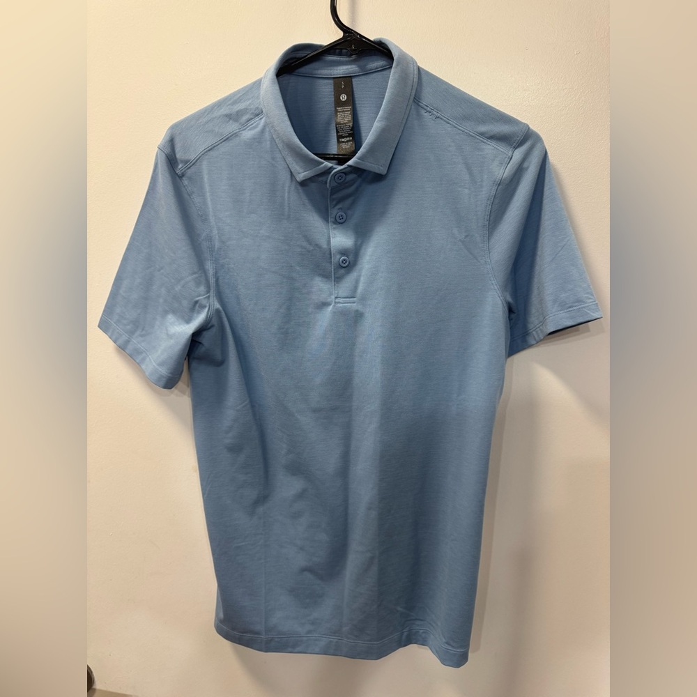 Lululemon Men Evolution Short Sleeve Polo Blue NWT